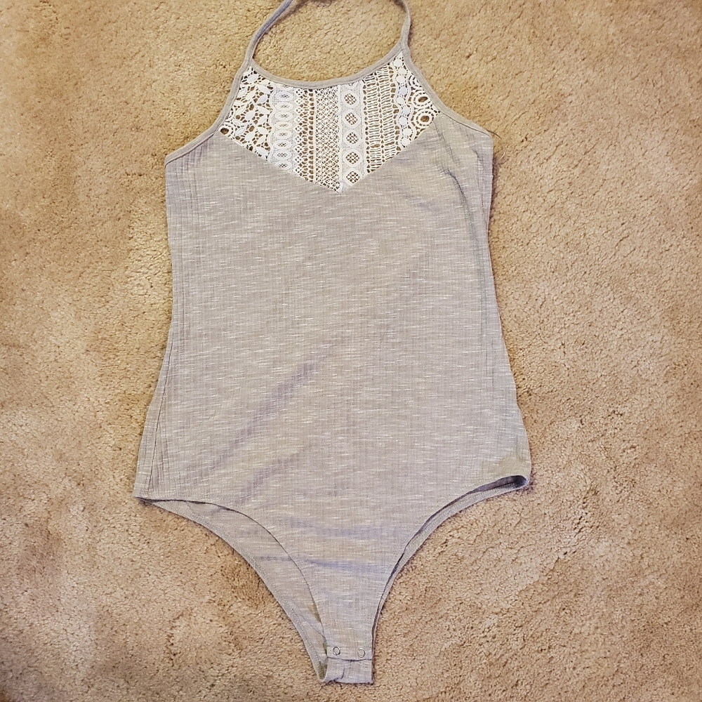 Sold: Women's NWOT Grey Bodysuit